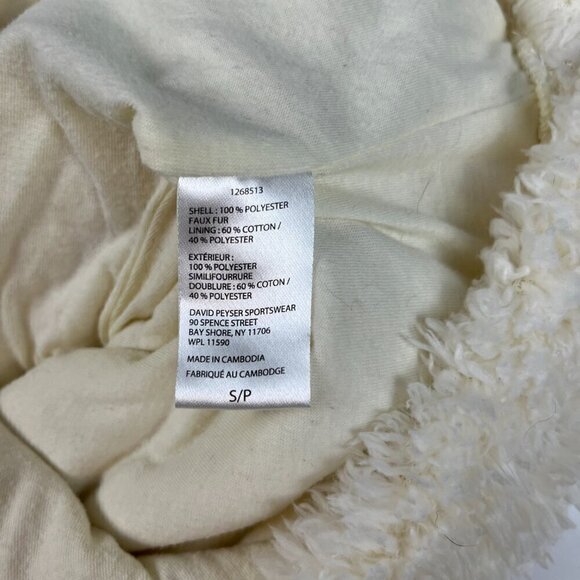 Weatherproof vintage sherpa women sweater teddy bear 1/4 zip lined cream size S - Picture 5 of 9